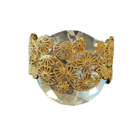 ‼️HP 7/26/23🥳‼️VINTAGE COPPER FILAGREE ART DECO CUFF BRACELET - Picture 1 of 5